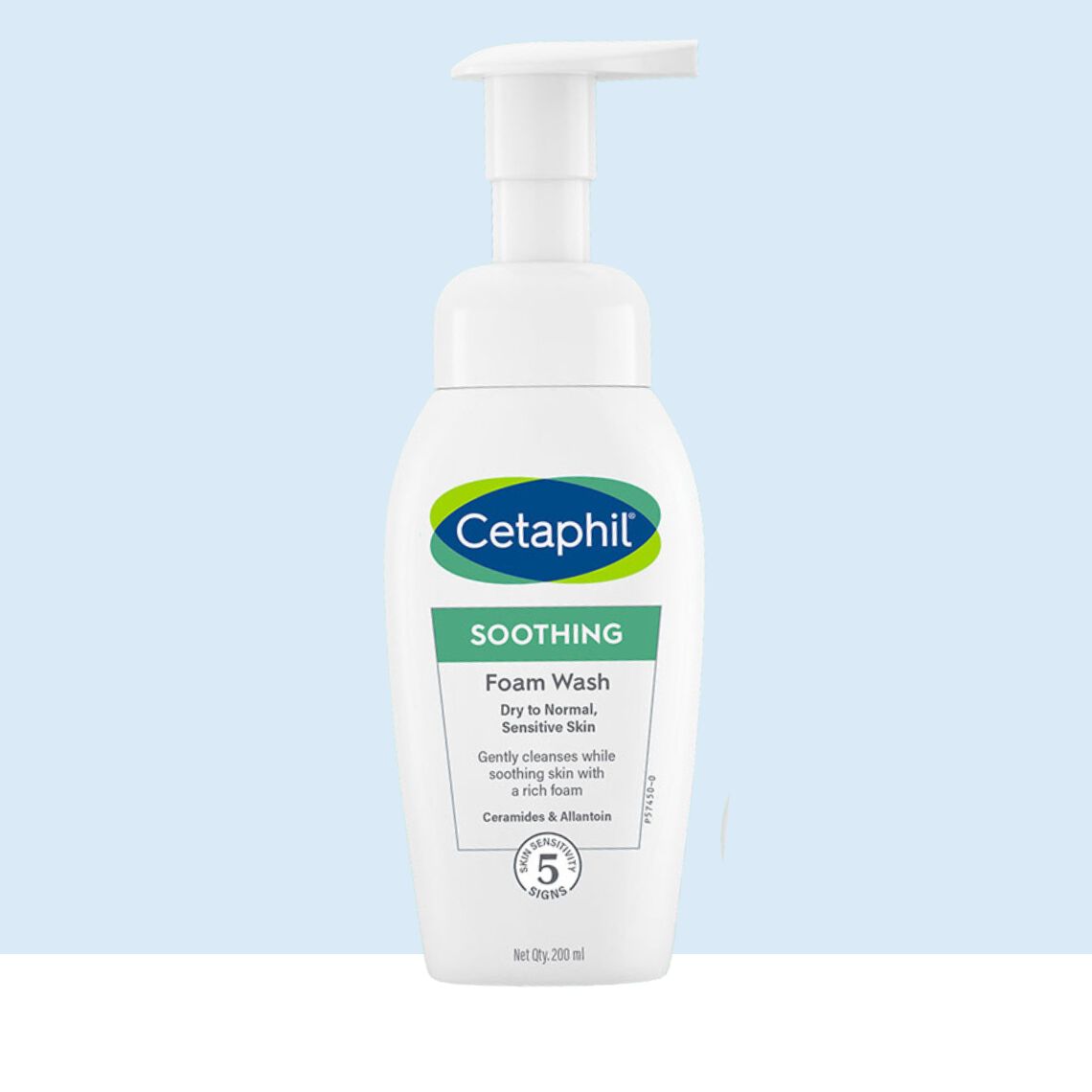 Cetaphil Soothing Foam Wash 200 ml for Dry to Normal Skin with Ceramides