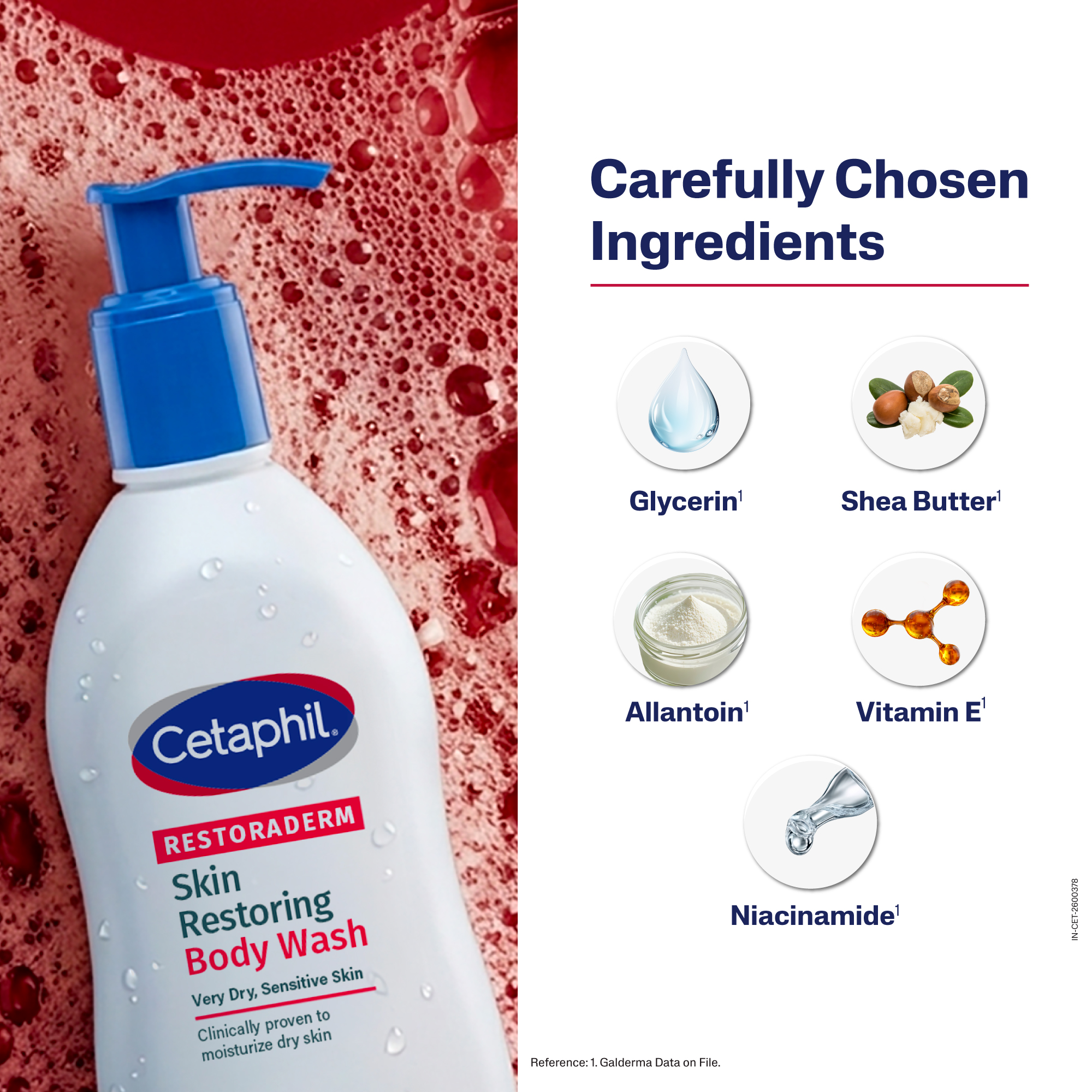 Cetaphil Restoraderm Skin Restoring Body Wash 
                    Ingredients